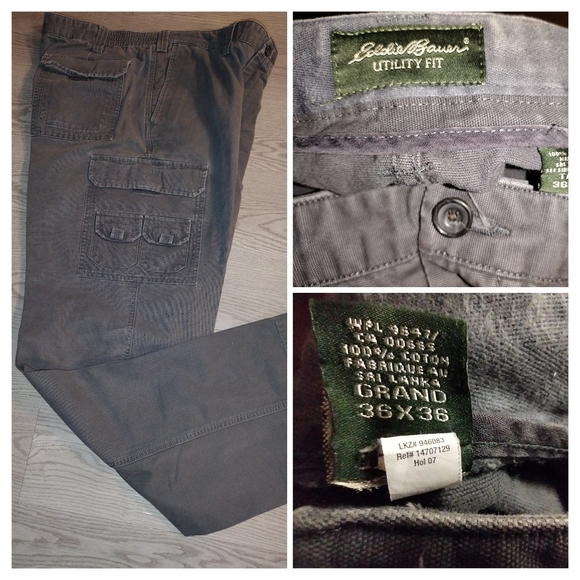 Eddie Bauer Utility Fit Cargo Pants Men's 38" Waist, 36" Inseam, 12.5" Rise - Picture 2 of 8